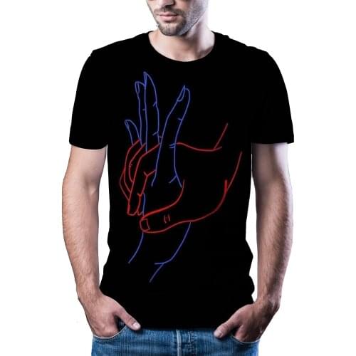 2020 new mens hot brand mens casual hip hop 3D printing T-shirt 3D natural fun t-shirt mens clothes T-shirt summer Asian size