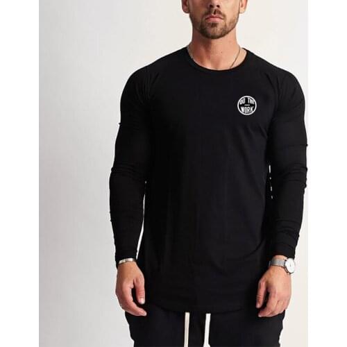 Mens Printed Tops Male Slim Basic Tee Shirts Mens Plus Size Men T-Shirts Fashion Casual Long Sleeve Tee Long Sleeeve