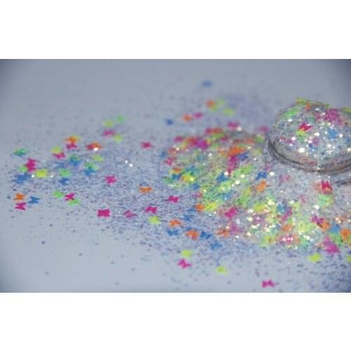 New Arrived Gold White Solvent Resistant Glitter Mixed Butterfly Set for Nail Polish Making,Nail Art Glitter Crafts G405