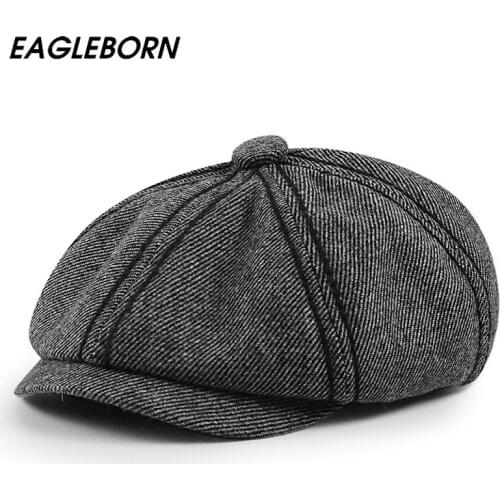 New Retro Octagonal Cap Women Beret British Literature Art Newsboy Hat Male Autumn Winter Beret Winter Hat Fall Hats for Women