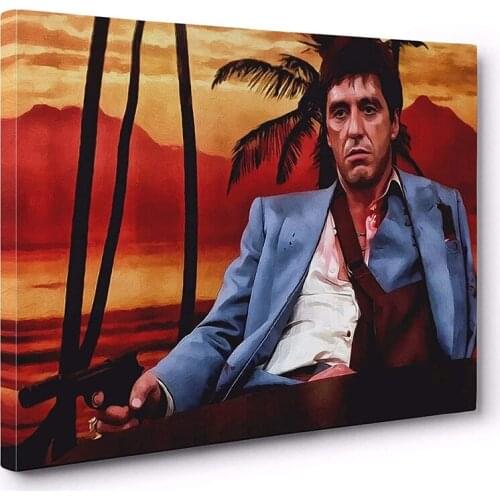 Al Pacino Scarface Premium Poster Wall Art Canvas Print Decorative Artwork Home Decor Living Room Decor Modern Gifts
