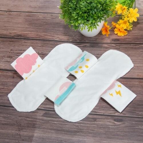 2Pcs Thin Reusable Menstrual Pads Washable Sanitary Pads Women Soft Period Cotton Pads Napkin Panty Liner Feminine Hygiene 210mm