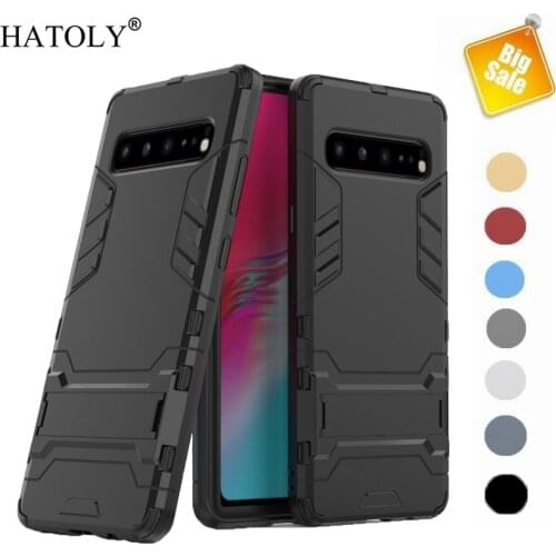 For Samsung Galaxy S10 5G Case For Samsung S10 5G Cover Rubber Shell Shockproof Dual Layer Armor Stand Bumper Phone Case S10 5G