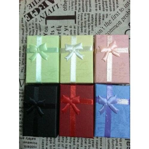 Wholesale 12pcs/lot Assorted Color Jewelry Box 5*8*2.7cm Jewelry Packaging Ring & Earring Pendant Gift Box Free Shipping,JDB-12