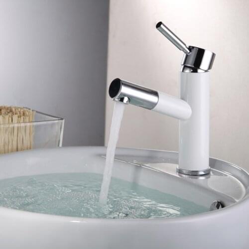Bathroom Basin Faucet Vanity Vessel countertop Brass Pull out Hot and Cold Water Mixer Deck Mounted Single Handle Tap torneira