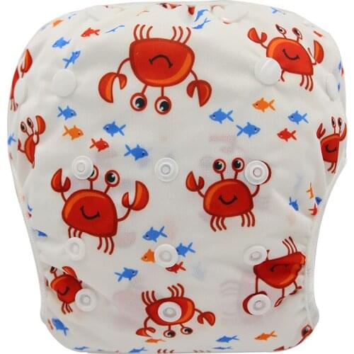 Ohbabyka Baby Cloth Diaper Cover Reusable Swim Diaper Waterproof Training Pants Swimming Nappy Couche Lavable Newborn Nappies