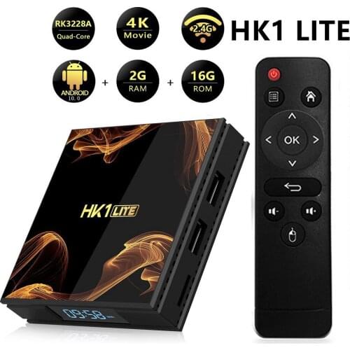 20pc HK1 Lite TV Box Android 10.0 Rockchip 3328A Quad Core 2G DDR3 16GB ROM 2.4G WiFi 4K UHD H.265 Media Player SET TOP Box
