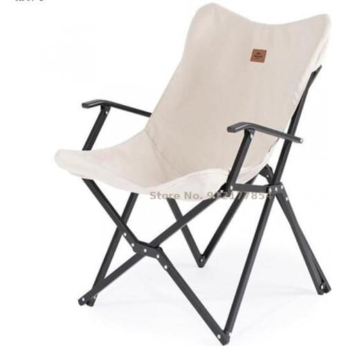 Outdoor Lightweight Folding Armchair Portable Camping Picnic Moon Chair Backrest Fishing Chair