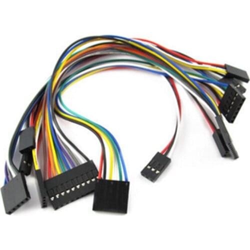 10PCS 2.54mm rehearsal line / double head / single head DuPont line 2P/3P/4P/5P/6P/7P/8P/9P/10P/12P/20P line length 20CM Mother