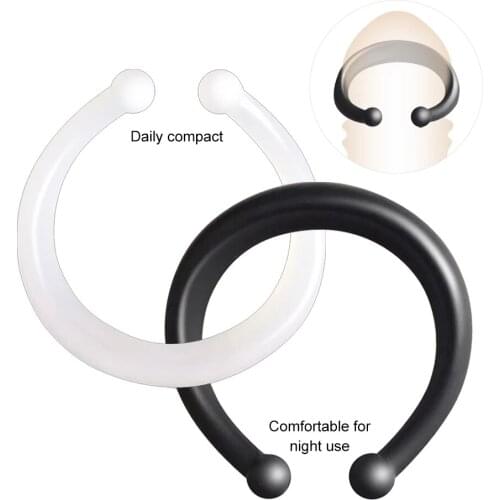 2PCS/Set Sex Toys for Men Male Foreskin Corrector Resistance Ring Penis Rings Delay Ejaculation Daily/Night Silicone Cock Ring