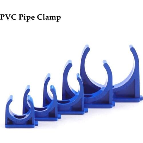 NuoNuoWell 25pcs ID 20~50mm PVC Pipe Clamp Garden Micro Irrigation Fittings U-type Tube Clamp Strap Clip Water Pipe Connectors