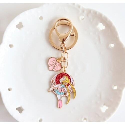 Trendy Anime Girl Keychain Kawaii Airpods Pendant For Clothes Backpack Keyring Key Chains Charms Couple Gift Birthday Gifts