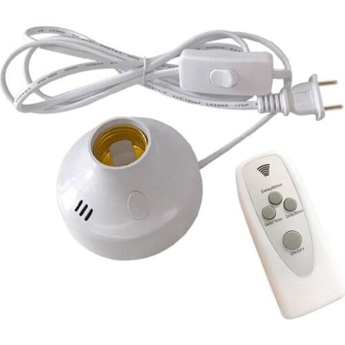 Wireless Remote Control Lamp Holder E26 E27 Bulb Universal Socket With Timer Remote Control Lamp Bases