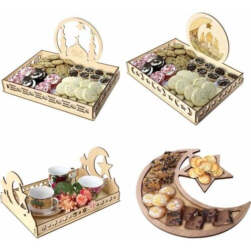 Wooden EID Mubarak Ramadan Decoration Islamic Ramadan And Eid Decorations For food happy EID Muslim decoration Ramadan Gift
