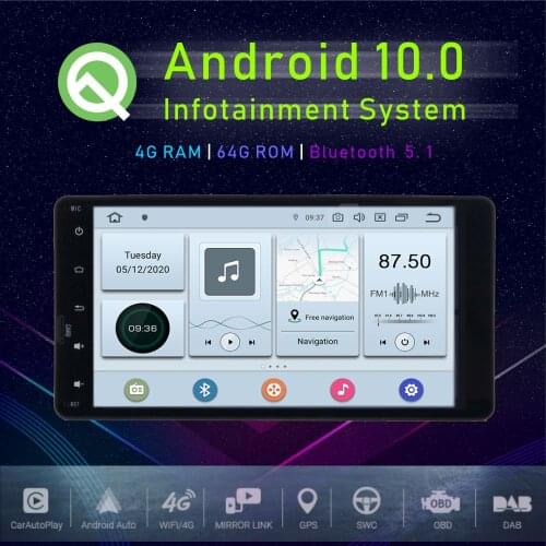 JSTMAX 7" Android 10.0 Car GPS Player For Mitsubishi Universal for Outlander Lancer -X ASX 2007-2016 Multimedia Radio Player