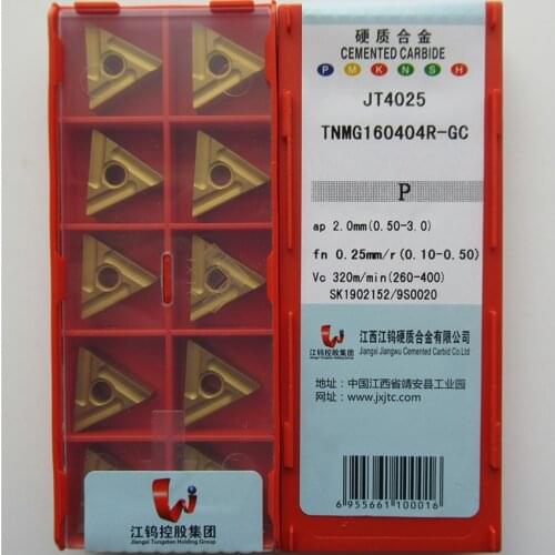 JXTC TNMG160404R-GC JT4025/TNMG160404L-GC JT4025/TNMG160408R-GC JT4025/TNMG160408L-GC JT4025 CNC carbide inserts 10PCS/BOX