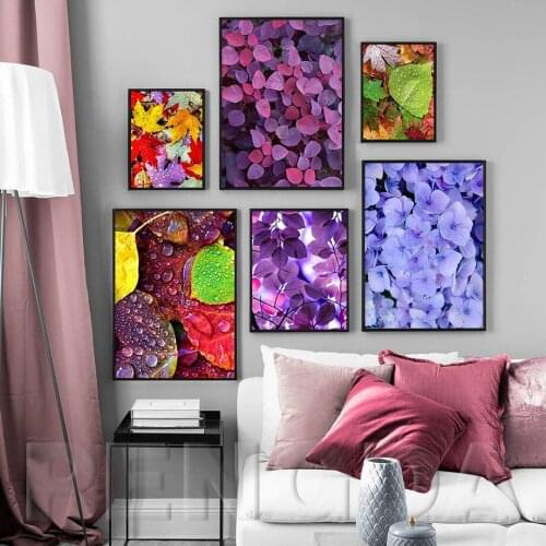 Canvas Prints Painting Landscape Colourful Leaf Posters Modern Wall Artwork Nordic Home Decoration Living Room Modular Pictures