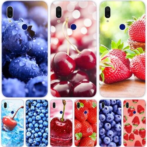 Fruit cherry Blueberry Strawberry Soft Case for Xiaomi Redmi K20 5X 6X Play A1 A2 8 Lite 7A 6A S2 Y2 Y3 Note 4 4X 5 6 7 Pro F1