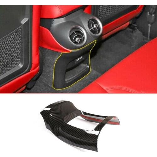 ABS Rear Air Vent Outlet Cover Decor Trim Sticker for Alfa Romeo Stelvio 2019 2020