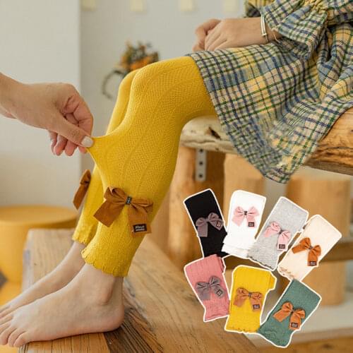 New Arrival Girls Leggings Cute Fashion Princess Bowknot Children Kids Pants 2021 Spring Autumn Baby Girl Fashion Trousers