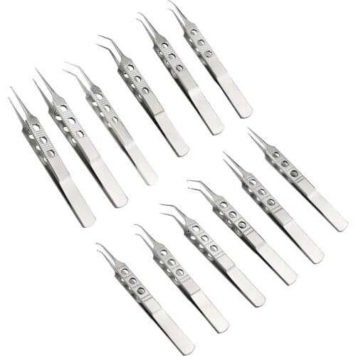 Stainless Steel Tweezers Platforms Ophthalmic FUE Hair Planting Micros Forceps