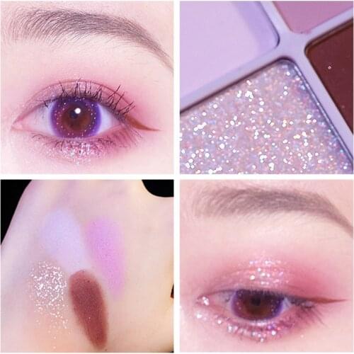 4 Colors Eyeshadow Palette Highlight Shimmering Naturally Long Lasting No Smudging Eye Shadow Maquillaje