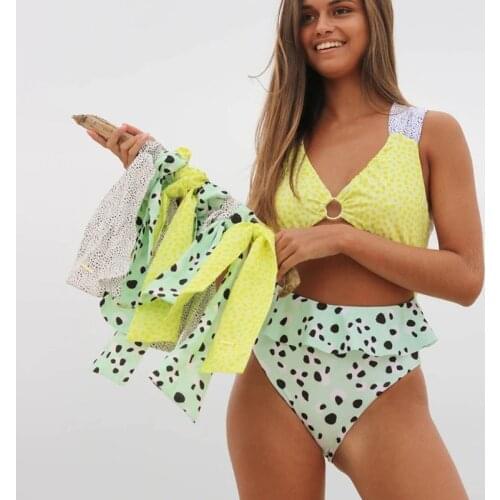 One Piece Swimsuit 2020 New Cute Swimwear Women Bow Swimwear Hollow Out Bathing Suit Back crisscross Monokini Swim