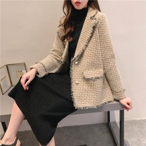 The New Imitation Mink Fleece Autumn and Winter Womens Sweater Sweater Color Matching Small Fragrant Wind Sweater Coat Women