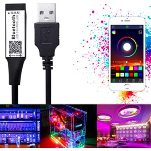 Smart RGB Bluetooth Timer Music Mini USB LED Controller for 5V 3528 5050 RGB Light Strip Multicolor Changing TV Backlight