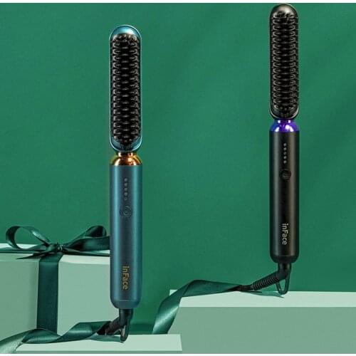 InFace Hair Straightener Pro Plus Heating Curly Detangle Hair Comb Ion Hair Curlers Hair Care Irons tyling Tools