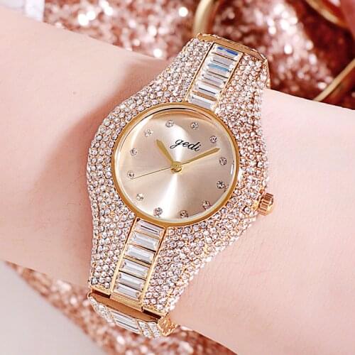 12 Color INS Womens Watches Top Quality Woman Girls' Full Rhinestone Crystal New Year Gift Watches Dress Quartz Wristwatches