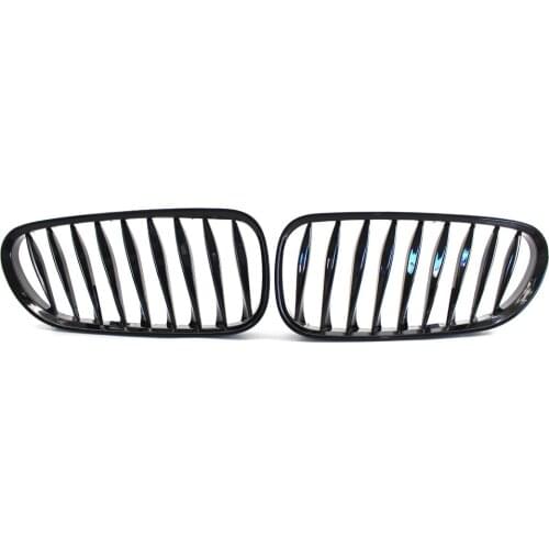 1 Pair Gloss Black Front Kidney Grille for BMW Z4 E85 E86 03-08 Sporty