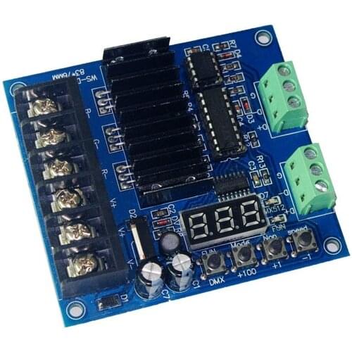 1pcs hight power,WS-DMX-D3CH Refresh frequency 7.8KHZ, 24A-DMX-3CH max:8A*3CH decoder DC5V-24V led dimmer led RGB controller