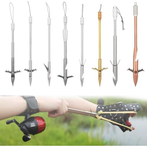 11 Style Stainless Steel Bow Fishing Slingshot Catapult Dart Broadheads Arrowheads Hunting Shooting Tips Fishing tool