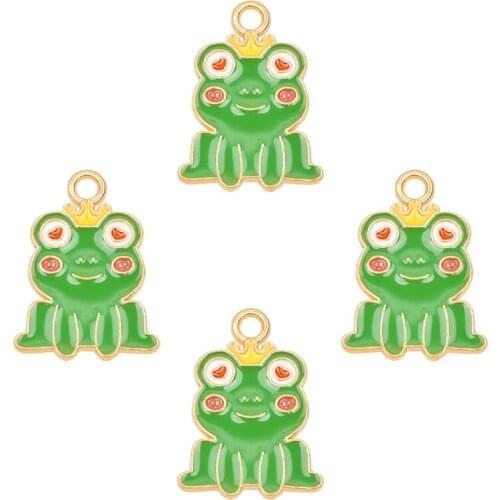 20Pcs Enamel Oil Drop Alloy Dinosaur Butterfly Frog Charm for Jewelry Making Cute Earring Pendant Bracelet Necklace DIY Charms