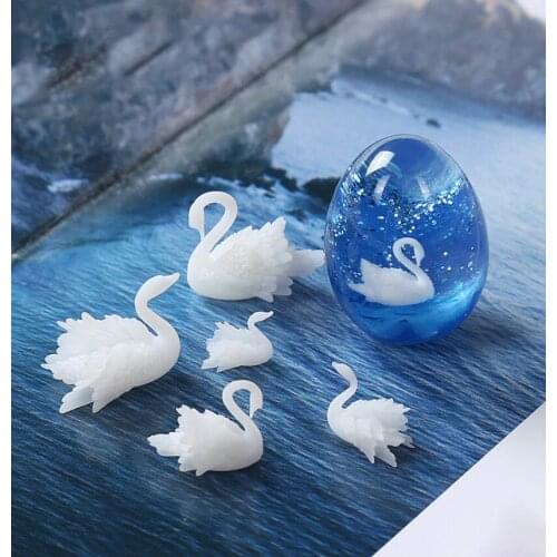 3D Mini Swan Model DIY Resin Swan Model For Silicone Mold Craft Making 1 PC 103184