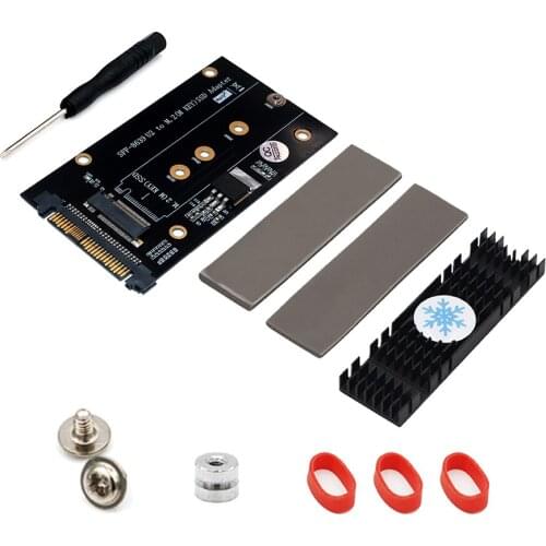 BTBcoin Add On Card M.2 NVMe PCI-E SSD to PCI-E U.2 SFF-8639 Adapter Card M2 M Key Adapter M.2 NVME to U.2 with M.2 Heatsink NEW