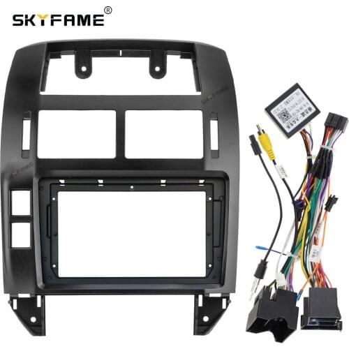 SKYFAME Car Frame Cable canbus For Volkswagen VM Polo 2004~2010 Android Big Screen Dash Panel Frame Fascia