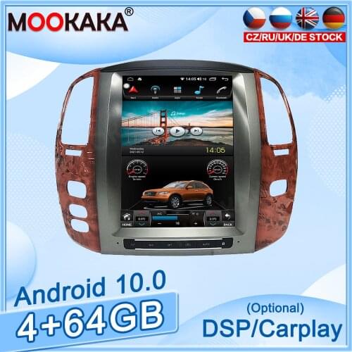 4GB+64GB Android10.0 For Lexus LX470 Car DVD GPS Navigation Auto Radio Stereo Video Multimedia Player Carplay HeadUnit Tesla