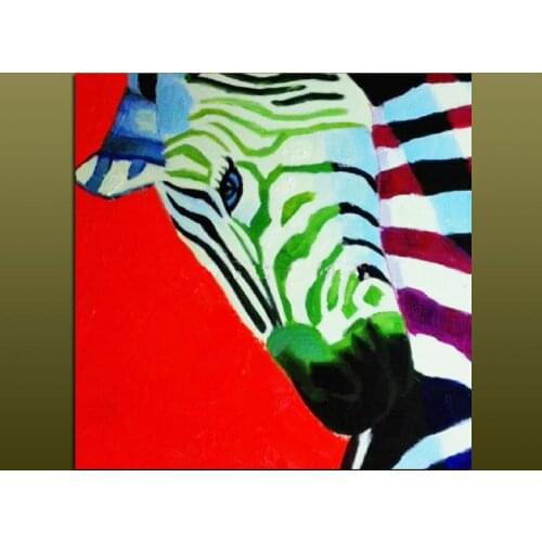 Frameless 100% Handpainted High Quality Modern Wall Art On Canvas Oil Painting Zebra Hang Pictures Room Decor