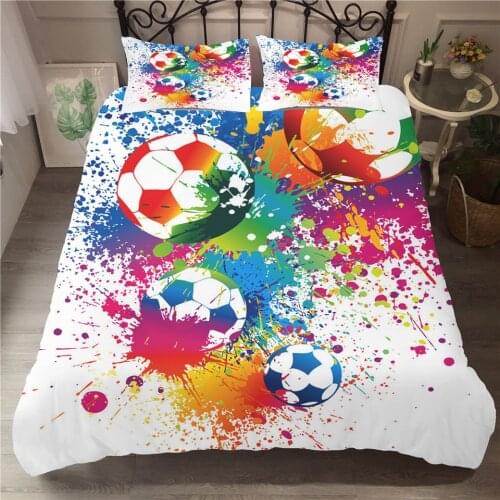 Football Duvet Cover Soccer Football Bedding Sets Edredon Futbol Single Printed Luxury Child Kids NO Bed Sheets Covers Bed Linen