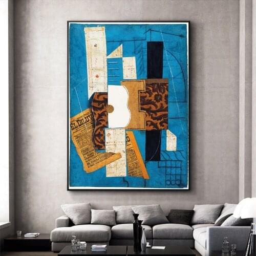 Picasso Famous Abstract Painting Geometric Figures Posters and Prints Canvas Paintings Wall Art Pictures for Living Room Decor