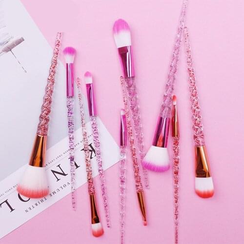 5 Pcs/set Diamond Crystal Makeup Brushes Foundation Powder Eyeshadow Lip Eyebrow Brush Cosmetics Blending Beauty Make Up Tools
