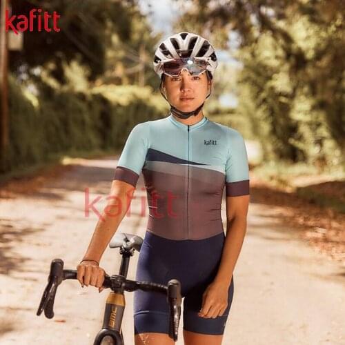 Kafeet Summer New Womens Professional Triathlon Outdoor Sportswear Cycling Jersey Short Sleeve Shirt Cycling Suit Racing Suit