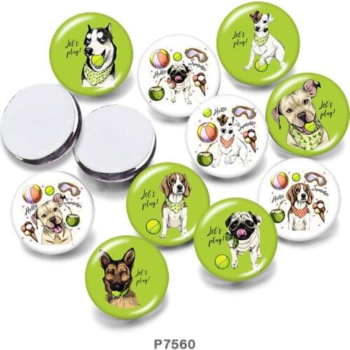Dog 12mm/18mm/20mm/25mm/30mm Round Glass Cabochon Flat Back Making Findings P7560