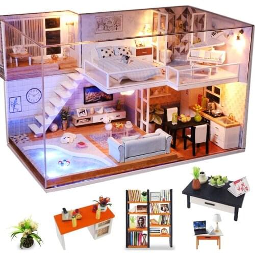 Doll House Furniture Miniature Dollhouse DIY Miniature House Room Box Theatre Toys for Children DIY Dollhouse