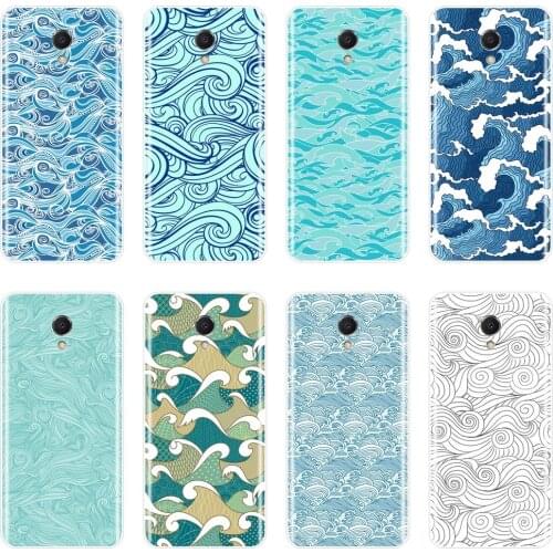 Blue Wave Green Back Cover For Meizu M2 M3 M5 M6 Note Soft Silicone Case For Meizu M2 M3 M3S M5 M5C M5S M6 M6S M6T Phone Case