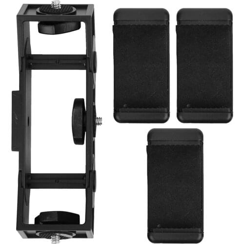 Portable Fill Light Expansion Bracket 1/4in Screw Three Fixed Mobile Phone Clip Holder Phone Live Stand Mobile Accessories