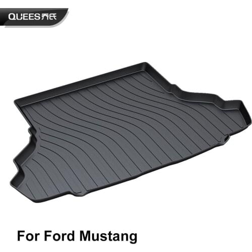 QUEES Custom Fit Cargo Liner Tray Mat for Ford Mustang 6th Generation 2015 2016 2017 2018