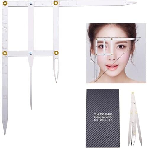 1Pcs Eyebrow Golden Proportional Rulers Detachable Stainless Steel Ratio Calipers Eyebrow Stencil Permanent Tattoo Measure Tools